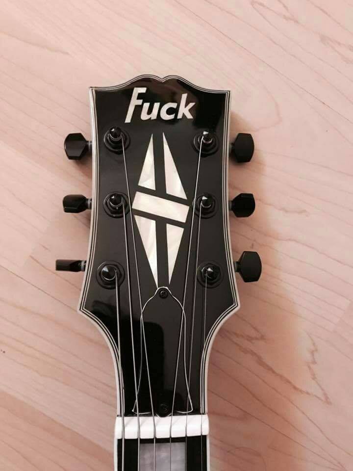 Fuck Les Paul guitar headstock