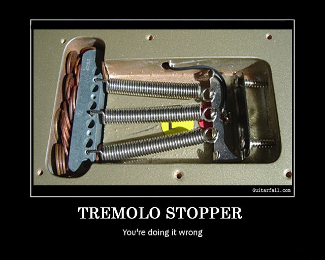 Tremolo Stopper… Doing It Wrong !!