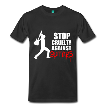 Stop the Madness! Get Your Hands on the “Stop Cruelty Against Guitars” Tee