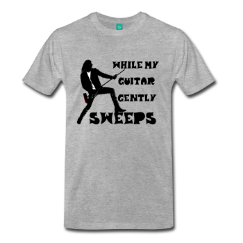 “While My Guitar Gently Sweeps” New T-shirts & Mugs [Guitar Fail Shop News]