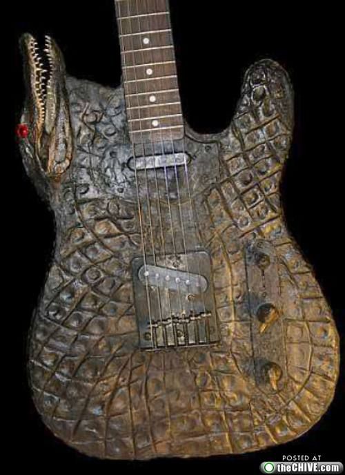 Alligator sculpted telecaster guitar