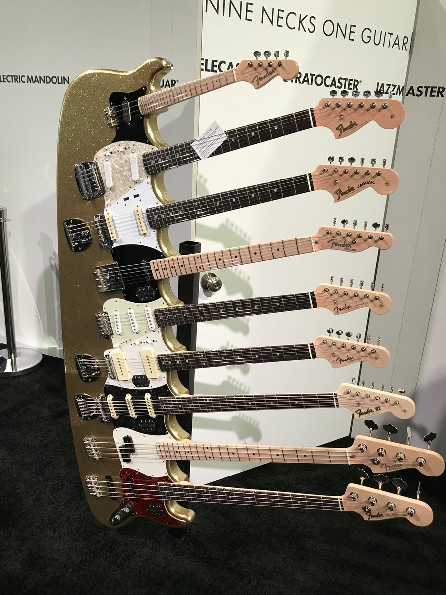 Nine Necks One Guitar at NAMM 2018