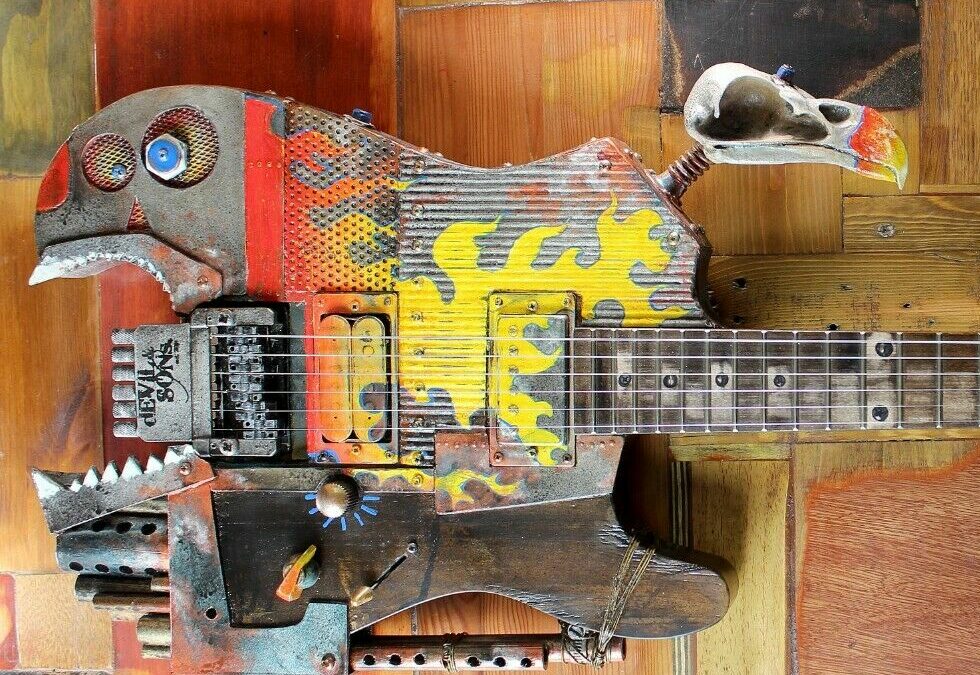 Screws, Skulls, and Strings: The Mad Axe Guitar for Post-Apocalyptic Rockers